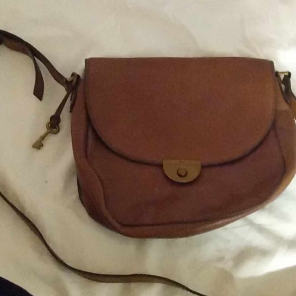 Fossil leather satchel